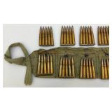 WWII 1944 Turkish Mauser 8mm (&.9) Ammo Belt With 14 Clips 5 Rounds Per Clip (70 Rounds Total)