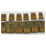 WWII 1944 Turkish Mauser 8mm (&.9) Ammo Belt With 14 Clips 5 Rounds Per Clip (70 Rounds Total)