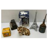 Misc. Vintage Collectibles Including Furred Tiger & More