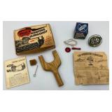Vintage Wham-O Hunting Slingshot In Original Box & Hurst Gyroscope In Original Box