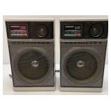 Vintage Soundesign AM-FM Stereo Receiver /Cassette Recorder With Record Player & Box Speakers (Works)
