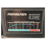 Vintage Soundesign AM-FM Stereo Receiver /Cassette Recorder With Record Player & Box Speakers (Works)