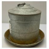 Very Old Calvanized Chicken Feeder