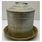 Very Old Calvanized Chicken Feeder