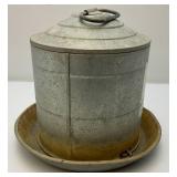 Very Old Calvanized Chicken Feeder