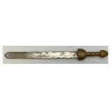 Vintage Heavy Blunt Edge Sword With Sheath 17"
