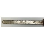 Vintage Heavy Blunt Edge Sword With Sheath 17"