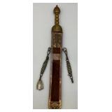 Vintage Heavy Blunt Edge Sword With Sheath 17"