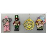 Misc. Vintage Wooden And Glass Ornaments