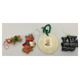 Misc. Vintage Wooden And Glass Ornaments