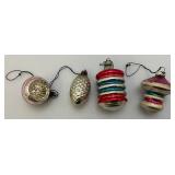 Misc. Vintage Wooden And Glass Ornaments