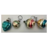Misc. Vintage Wooden And Glass Ornaments