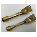 Misc. Vintage Brass Items Including Caster Wheels, Ships Candle Holder And More