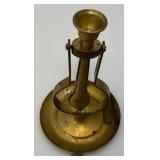 Misc. Vintage Brass Items Including Caster Wheels, Ships Candle Holder And More