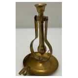 Misc. Vintage Brass Items Including Caster Wheels, Ships Candle Holder And More