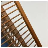 Vintage Asain Teak Wood And Bamboo Birdcage 11" x 13" x 15" With Additional Pieces