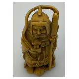Vintage Resin Carved Confucius Statue 7"