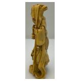 Vintage Resin Carved Confucius Statue 7"