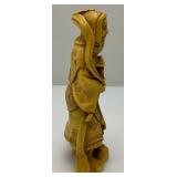 Vintage Resin Carved Confucius Statue 7"