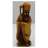 Vintage Resin Carved Asain Nomad Wise Man Sculpture 7"