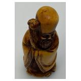 Vintage Resin Carved Asain Nomad Wise Man Sculpture 7"