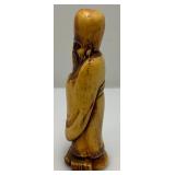 Vintage Resin Carved Asain Nomad Wise Man Sculpture 7"