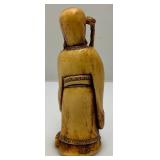 Vintage Resin Carved Asain Nomad Wise Man Sculpture 7"
