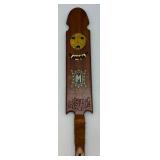 Vintage Wood Hand Carved Fraternity House Paddle 24"