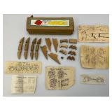 Vintage Interplanetary Wood Puzzle Set In Original Box