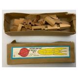Vintage Interplanetary Wood Puzzle Set In Original Box