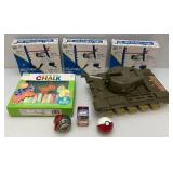 Misc. Toys Including Tank, Inflatable Limbo Poles And More (Most New In Box)