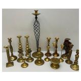 Misc. Vintage Heavy Brass Candle Holders