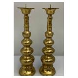 Misc. Vintage Heavy Brass Candle Holders
