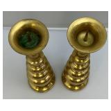 Misc. Vintage Heavy Brass Candle Holders