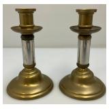 Misc. Vintage Heavy Brass Candle Holders