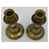 Misc. Vintage Heavy Brass Candle Holders