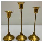 Misc. Vintage Heavy Brass Candle Holders