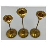 Misc. Vintage Heavy Brass Candle Holders
