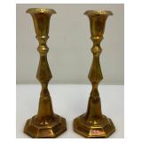 Misc. Vintage Heavy Brass Candle Holders