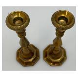 Misc. Vintage Heavy Brass Candle Holders