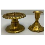 Misc. Vintage Heavy Brass Candle Holders