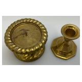 Misc. Vintage Heavy Brass Candle Holders