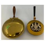 Misc. Vintage Brass Items Oincluding Cherub Clock And More