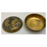 Misc. Vintage Brass Items Oincluding Cherub Clock And More