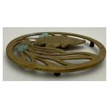 Misc. Vintage Brass Items Oincluding Cherub Clock And More