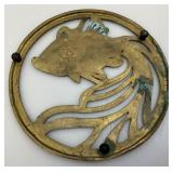 Misc. Vintage Brass Items Oincluding Cherub Clock And More