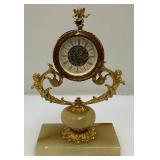 Misc. Vintage Brass Items Oincluding Cherub Clock And More