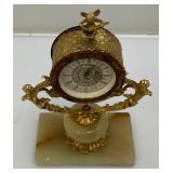 Misc. Vintage Brass Items Oincluding Cherub Clock And More