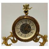 Misc. Vintage Brass Items Oincluding Cherub Clock And More