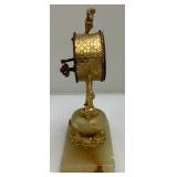 Misc. Vintage Brass Items Oincluding Cherub Clock And More